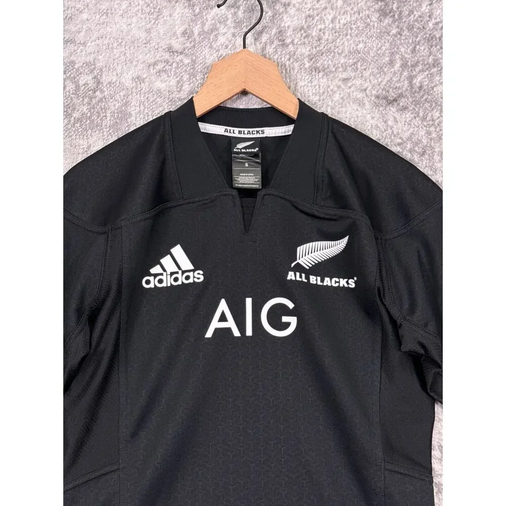 New Adidas Jersey Small Mens New Zealand All Blacks Rugby Official On Field